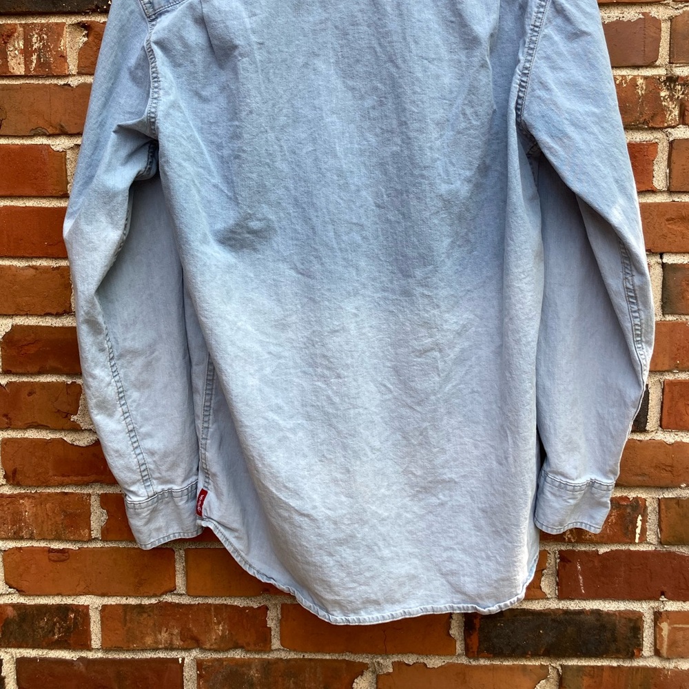 ⚡️SOLD⚡️ Hand Dyed Denim Button Down - Picture 6 of 15
